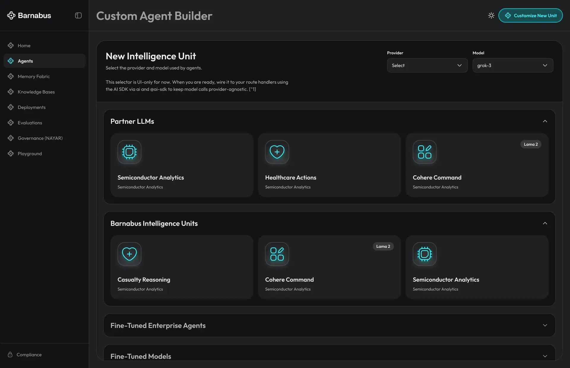 2.1.  Custom Agent Builder